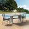 Alaterre Furniture Asti All-Weather Wicker Outdoor 30"H  Dining Table with Glass Top AWWF05FF - alternate 2